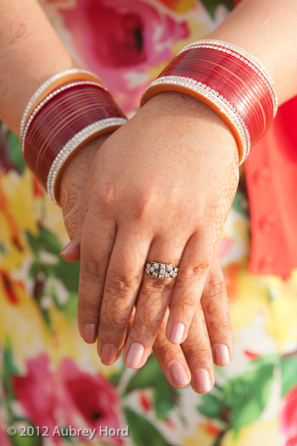 Colorful background with wedding ring