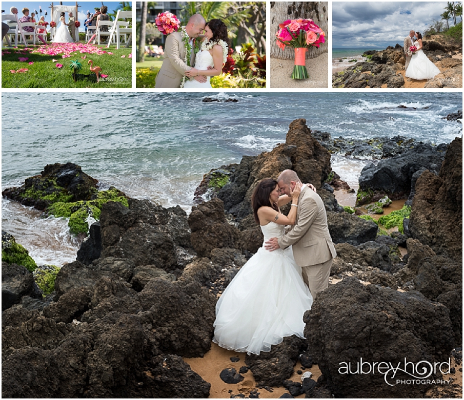 Maui Wedding Photography at Kaanapali Beach Hotel and Chang's Beach in Wailea by Aubrey Hord Photography