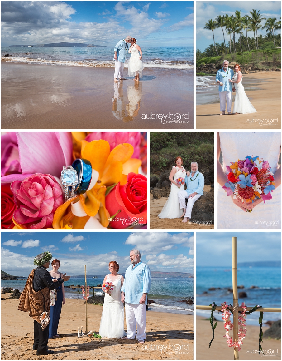 Maui Wedding at Changs Beach in the morning by Maui Photographer Aubrey Hord