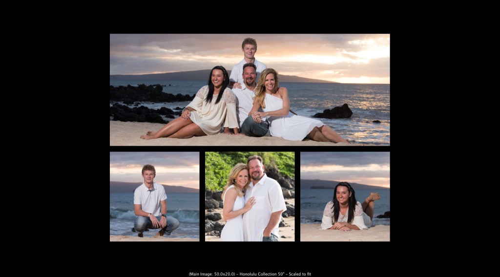Family Portraits at Sunset in Wailea - Final Artwork