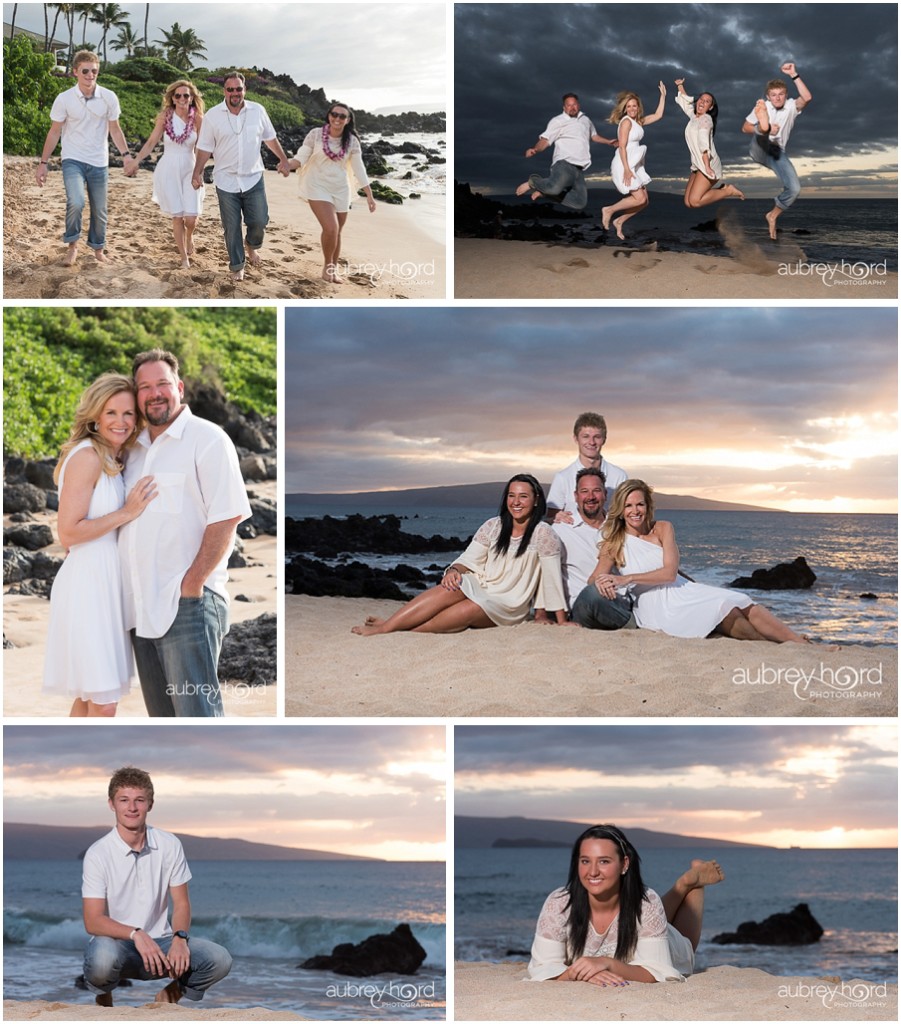 Family Portrait at Sunset in Wailea